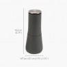 Joseph Joseph 95036 Salt and Pepper Mill Set (2-piece), Manual, Ceramic Grinding Mechanism, Adjustable Coarseness, BPA-Free, White/Gray