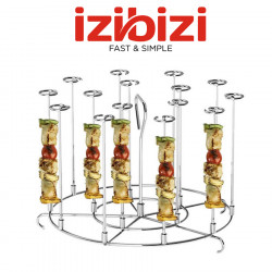 Βάση για σουβλάκια για multicooker Izibizi SSIZB-08, 15 τεμάχια, Συμβατό με 7.6 και 8 l, Inox