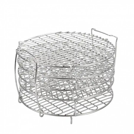 Uscator multifuncțional Izibizi, 20.8x12.6 cm, 5 nivele, Otel inoxidabil, Inox