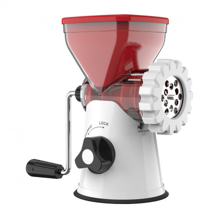 Izibizi PS-308M Meat Grinder Attachment, Compatible Only with Izibizi PS-336A, 4 Parts, No Base, BPA-Free, Red