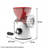 Izibizi PS-308M Meat Grinder Attachment, Compatible Only with Izibizi PS-336A, 4 Parts, No Base, BPA-Free, Red