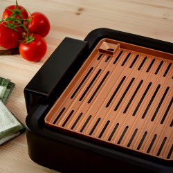 Gratar fara fum Oliver Voltz OV51015L, 1500W, 37x24 cm, Strat antiaderent, Negru/Portocaliu