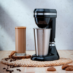 Oliver Voltz OV51163E Frappe Blender, 100W, 450 ml stainless steel jar, 2 speeds, stainless steel whisk, Black