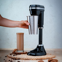 Oliver Voltz OV51163E Frappe Blender, 100W, 450 ml stainless steel jar, 2 speeds, stainless steel whisk, Black