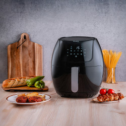 Φριτέζα αέρος Oliver Voltz OV51980F, 1800W, 7.7 λίτρα, 8 προγράμματα, Χρονόμετρο, Μαύρο