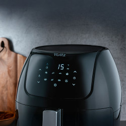 Friteuza cu aer cald Oliver Voltz OV51980F, 1800W, 7.7 L, 8 programe, Timer, Negru