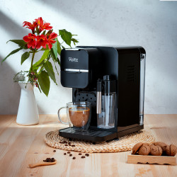 Espressor capsule si cafea macinata 8in1 Oliver Voltz OV51171I5, 1350W, 20 bar, Spumare lapte, Negru