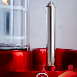 Voltz OV51984A Hot Dog Maker with 6-Egg Attachment, 365W, Non-Stick Coating, Red