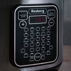 Rosberg R51985F5 Multicooker with 31 Programs, 780W, 5L, Non-stick Coating, Stainless Steel