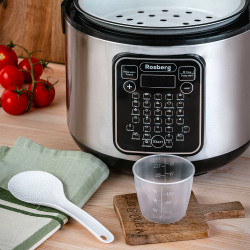 Rosberg R51985F5 Multicooker with 31 Programs, 780W, 5L, Non-stick Coating, Stainless Steel