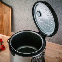 Комплект мултикукър Rosberg R51985F5 с книга, 780W, 5 литра, 31 Програми, Таймер, LED дисплей, Инокс