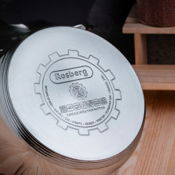 Set oale cu capac Rosberg R51210L12, 12 piese, Fund multistrat, 2.0-6.5 litri, Inductie, Inox