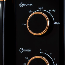 Mikrohullámú sütő Oliver Voltz OV51443E, 700W, 20 l, 5 fokozat, időzítő, leolvasztás, fekete színű