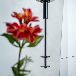 Mixer frappe Oliver Voltz OV51163D, 100W, 2 viteze, Metal, Crom/Negru