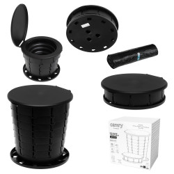 Camry CR 1041 Portable Toilet, 21L, 3-in-1, Multifunctional Design, Foldable, Black