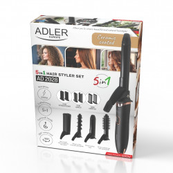 Adler AD 2028 5-in-1 Styling Set, 1200W, Ceramic Coating, 360-Degree Swivel Cord, Black