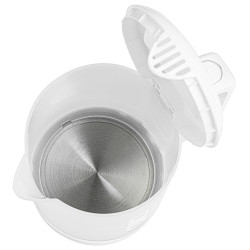 Електрическа кана Adler AD 1381, 900W, 0.5 л, 2 чаши и лъжичка, Защита от работа вода, Бял