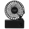 Adler AD 7336 Portable Handheld Fan, Foldable, 6.5 cm, 46.2 dB, 2xAA, 30-degree angled blade, Black