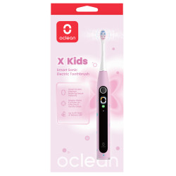 Periuta de dinti electrica Oclean X Kids, 2.5W, 72000 rpm, 5 moduri, Timer, Autonomie pana la 40 zile, Oclean OS, Tip C, Roz