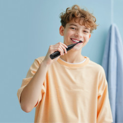 Oclean X Kids Set Children's Electric Toothbrush, 2.5W, 72,000 rpm, 5 modes, Timer, Battery life up to 40 days, Oclean OS, Type-C, Case, Black