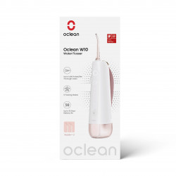 Irigator dentar Oclean W10, 5 moduri, 2 duze, 200 ml, 1400 impulsuri pe minut, IPX7, USB-C, roz