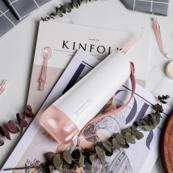 Οδοντιατρικό ντους Oclean W10, 5 λειτουργίες, 2 ακροφύσια, 200 ml, 1400 παλμοί ανά λεπτό, IPX7, USB-C, ροζ