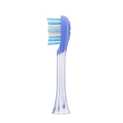 Set of 2 replacement toothbrush heads for the Oclean Easy Clean P1K1, Hard, Silicone-coated, Blue