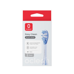Set 2 capete de rezerva pentru periuta de dinti Oclean Easy Clean P1K1, Hard, Strat de silicon, Albastru