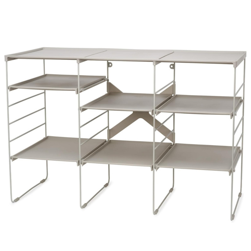 Регулируем рафт за обувки Joseph Joseph 55009, 12 чифта, 3 рафта, Стоманена основа, Екрю