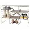 Joseph Joseph Adjustable Shoe Rack 55009, 12 pairs, 3 shelves, Steel base, Ecru