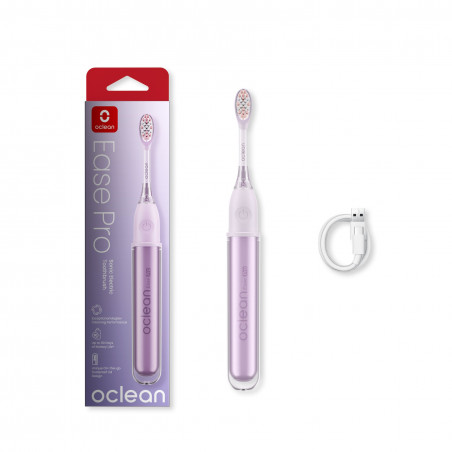 Elektromos fogkefe Oclean X Ease Pro, 2.5W, 72000 rpm, 5 üzemmód, időzítő, 90 napos üzemidő, Type-C, 45 dB, Lila