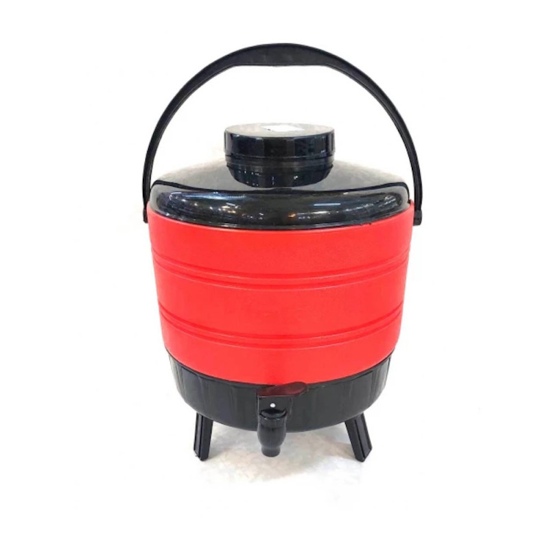 Kale Termos 77777 Water Thermos, 9 L, Pouring Spout, Handle, Polyurethane Insulation, Red/Black