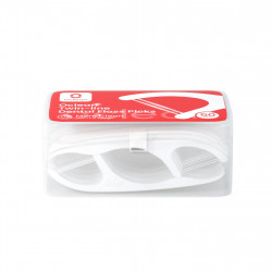 Set 50 buc. ata dentara Oclean Twin-line, Fibra de polietilena, Ata dubla, Alb