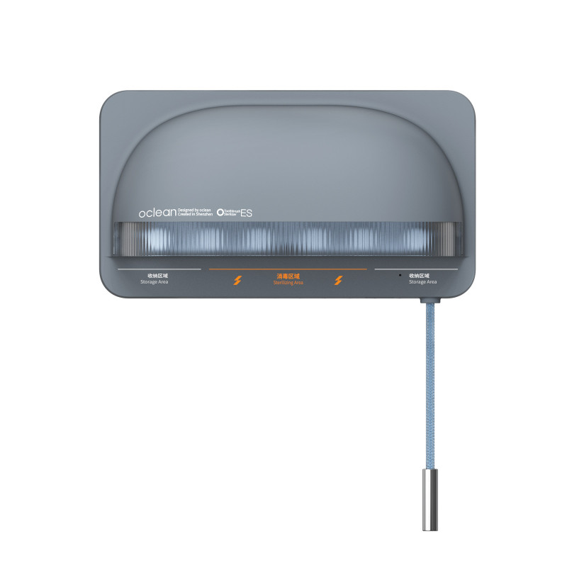Oclean S1 Toothbrush Sterilizer, 0.7W, Automatic Mode, 1000 mAh, 99.9% Efficiency, 20-Day Battery Life, USB-C, Gray