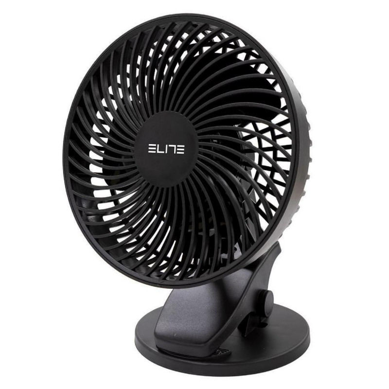 Ventilator USB Elite YF-0307USB, 15.2 cm, USB, Autonomie pana la 5 h, Negru