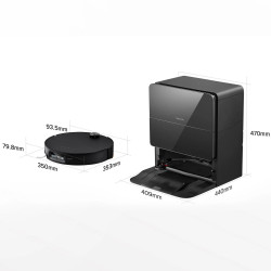 Aspirator robotic cu AI Roborock Saros 10R, 65W, 22000 Pa, 270 ml, SMART, Curățare uscată și umedă, LiDAR, StarSight, 180 min autonomie, Negru