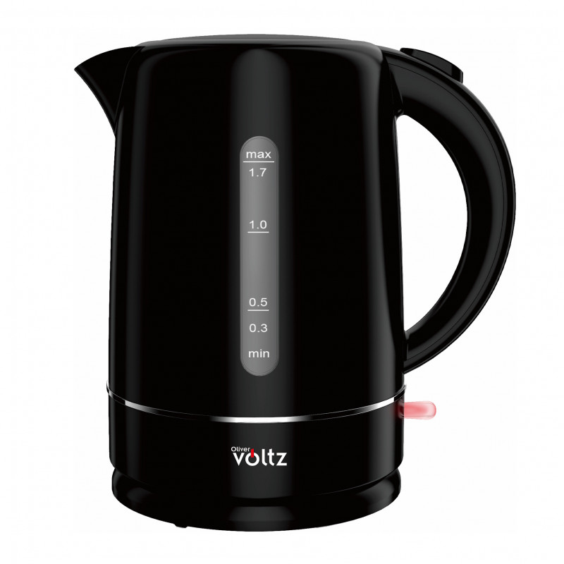 Ηλεκτρικός βραστήρας Oliver Voltz Daisy OV51230W, 2200W, 1.7 l, Αυτόματη απενεργοποίηση, Μαύρο