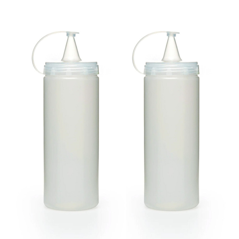 Set of 2 Hermia 283PLN1204 olive holders, Plastic, Clear