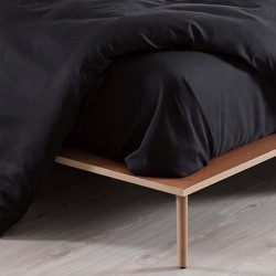 Set lenjerie de pat EnLora Home 162ELR1406, 65% bumbac, 35% poliester, 4 piese, Cearsaf 200x220 cm, Cearsaf 220x240 cm, Fete de perne 50x70 cm, Negru