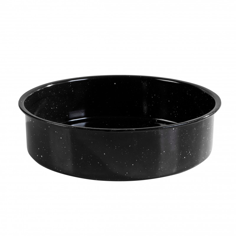 Oliver Voltz OV51222JR24 στρογγυλό ταψί ψησίματος, 24x6 cm, ατσάλι με εμαγιέ, επαγωγή, μαύρο