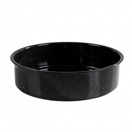 Oliver Voltz OV51222JR28 στρογγυλό ταψί ψησίματος, 28x6 cm, ατσάλι με εμαγιέ, επαγωγή, μαύρο