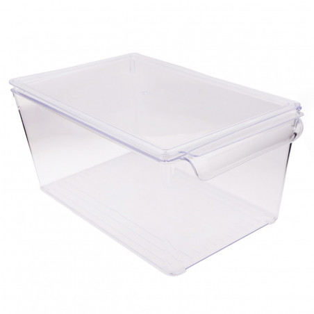 Set 3 Organizatoare de frigider Hermia 964FRM3417, 20x32.5x14 cm, FAra BPA, Plastic, Transparent
