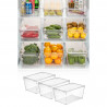 Set 3 Organizatoare de frigider Hermia 964FRM3417, 20x32.5x14 cm, FAra BPA, Plastic, Transparent