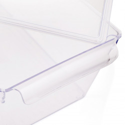 Set 3 Organizatoare de frigider Hermia 964FRM3417, 20x32.5x14 cm, FAra BPA, Plastic, Transparent