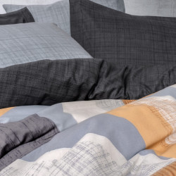 Lenjerie de pat Cotton Box 129CTN4643, 100% bumbac, 3 piese, Cearsaf plapuma 160x220 cm, Cearsaf pat 180x240 cm, Fata de perna 50x70 cm, Multicolor