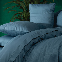 Lenjerie de pat Cotton Box 129CTN3910, 100% bumbac satin, 6 piese, Cearsaf plapuma 200x220 cm, Cearsaf pat 240x260 cm, Fata de perna 50x70 cm, Albastru petrol