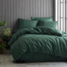Спален комплект Cotton Box 129CTN3658, 100% памучен сатен, 6 части, Завивка 200х220 см, Чаршаф 240х260 см, Калъфка 50х70 см, Зелен