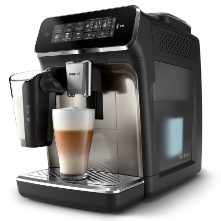 Кафеавтомат Philips EP3347/90 3300, 1500W, 15 bar, 1.8 л, 12 настройки на мелене, SilentBrew, LatteGo, Черен