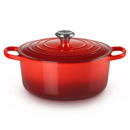 Le Creuset χυτοσιδηρή κατσαρόλα 24147260912, 5.6 l, 26 cm, Μέχρι 260C, Επίστρωση σμάλτου, Επαγωγή, Φούρνος, Κόκκινο