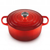 Oala din fonta Le Creuset 24147260912, 5,6 l, 26 cm, Pana la 260°C, Acoperire email, Inductie, Cuptor, Rosu